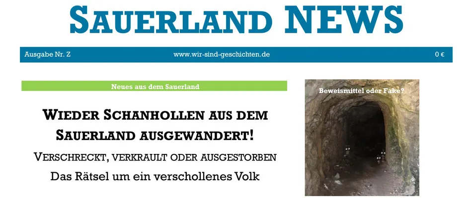 Überschrift Schanhollen Sagen