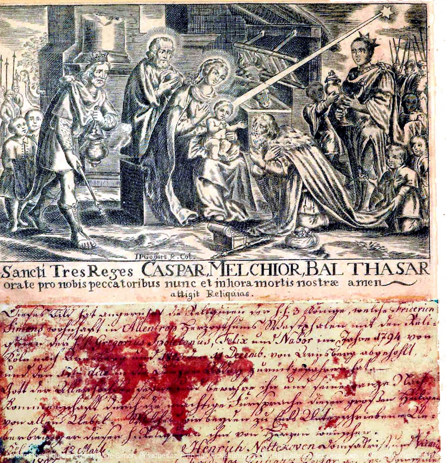 Anrührungsreliquie Friedrich Clute-Simon, Privatbesitz, Foto aus Fickeltünnes e. V. (Hg.), Allendorfer Lesebuch - 600 Jahre Allendorfm Sundern 2006 S. 447