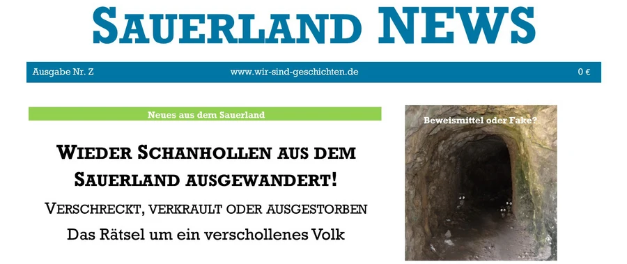 Überschrift Schanhollen Sagen